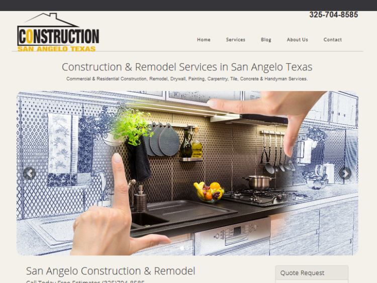 Image of a construction web site for social media marketing in Midland Texas